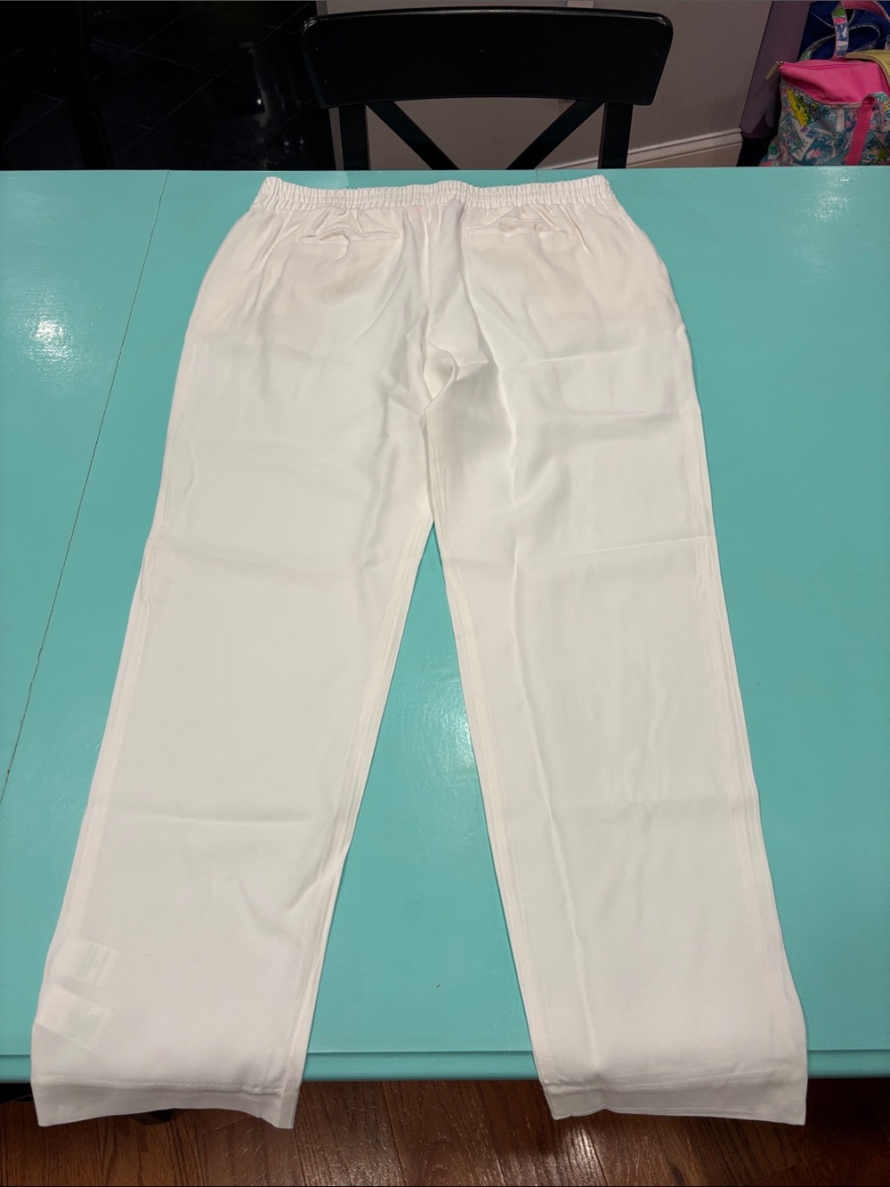 Lilly Pulitzer White Cropped Elastic-Waist Ankle Pants - Picture 3 of 3